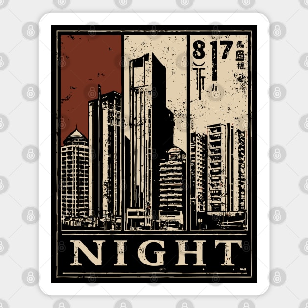 Moody Cityscape Solitude Poster Magnet by TuncGK